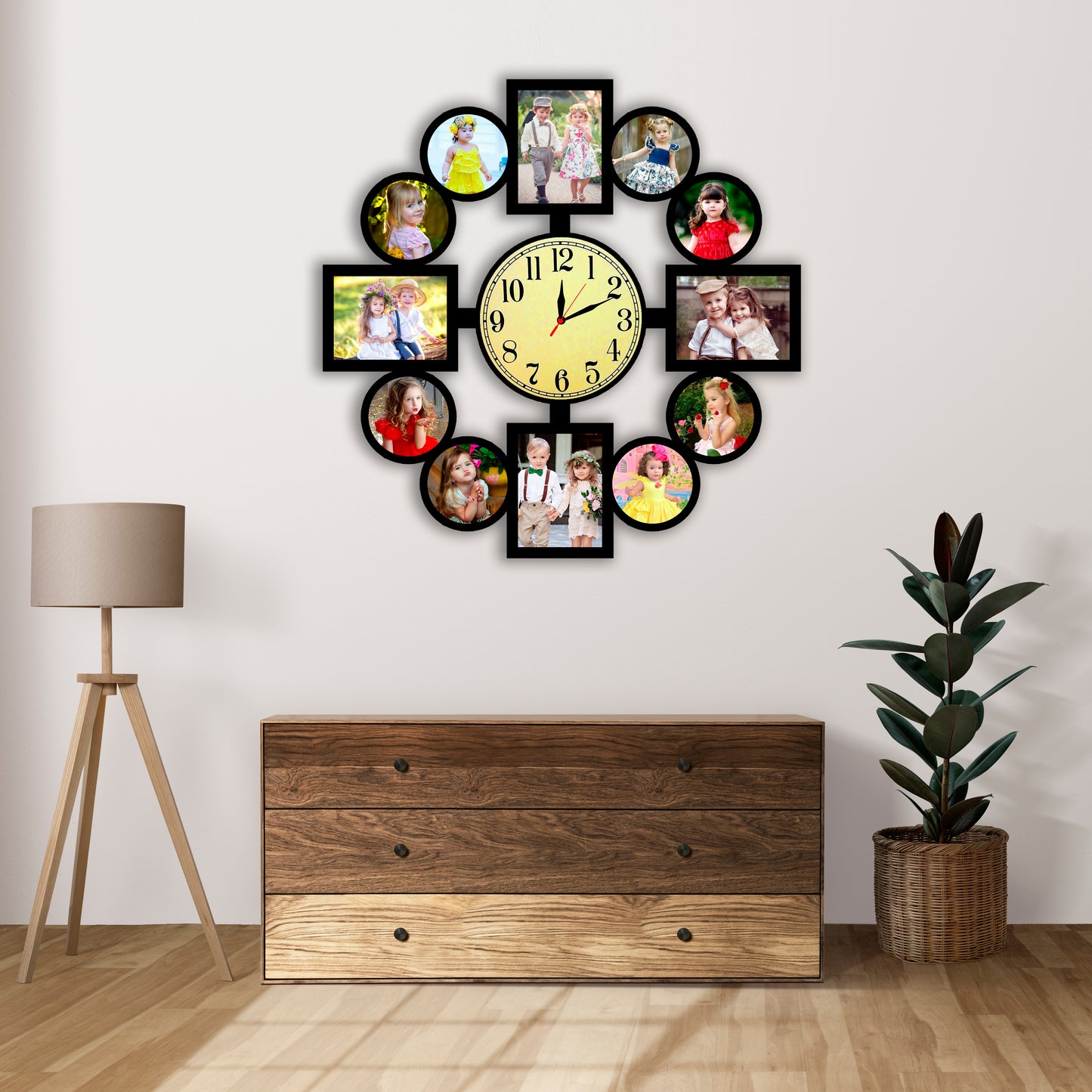 Customized Photo Clock for Family Birthday and Other Functions