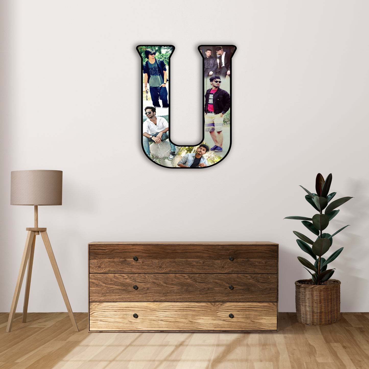 Customised Alphabet Photo Frame ( U Letter )