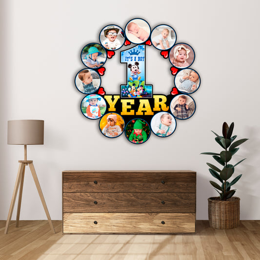 Personalized Photo Frame For Baby First Birthday