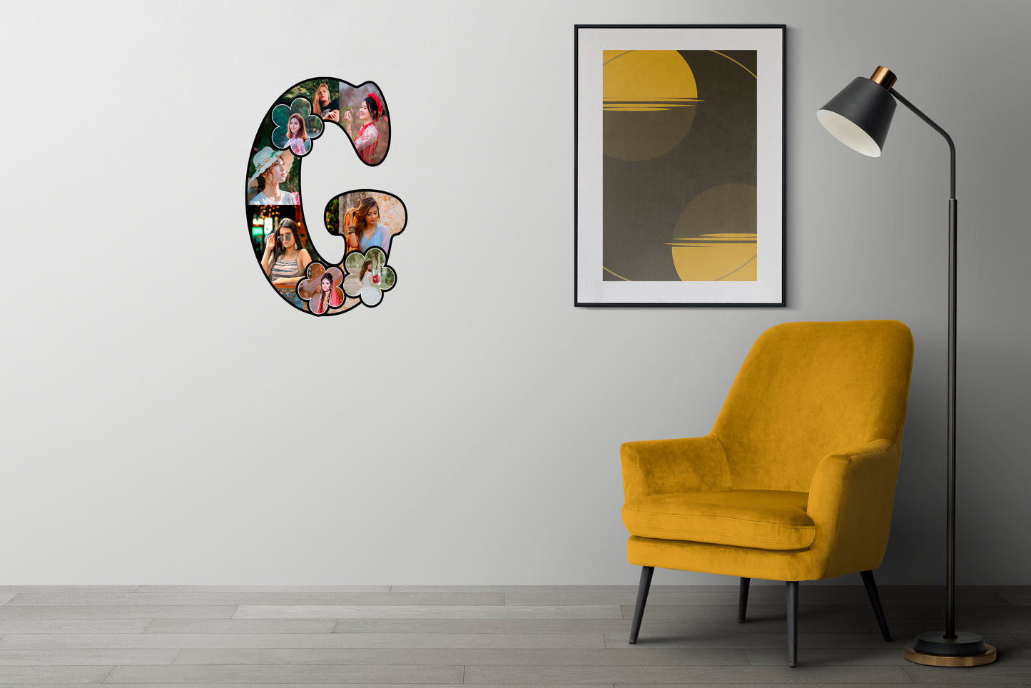 Customised Alphabet Photo Frame ( G Letter )