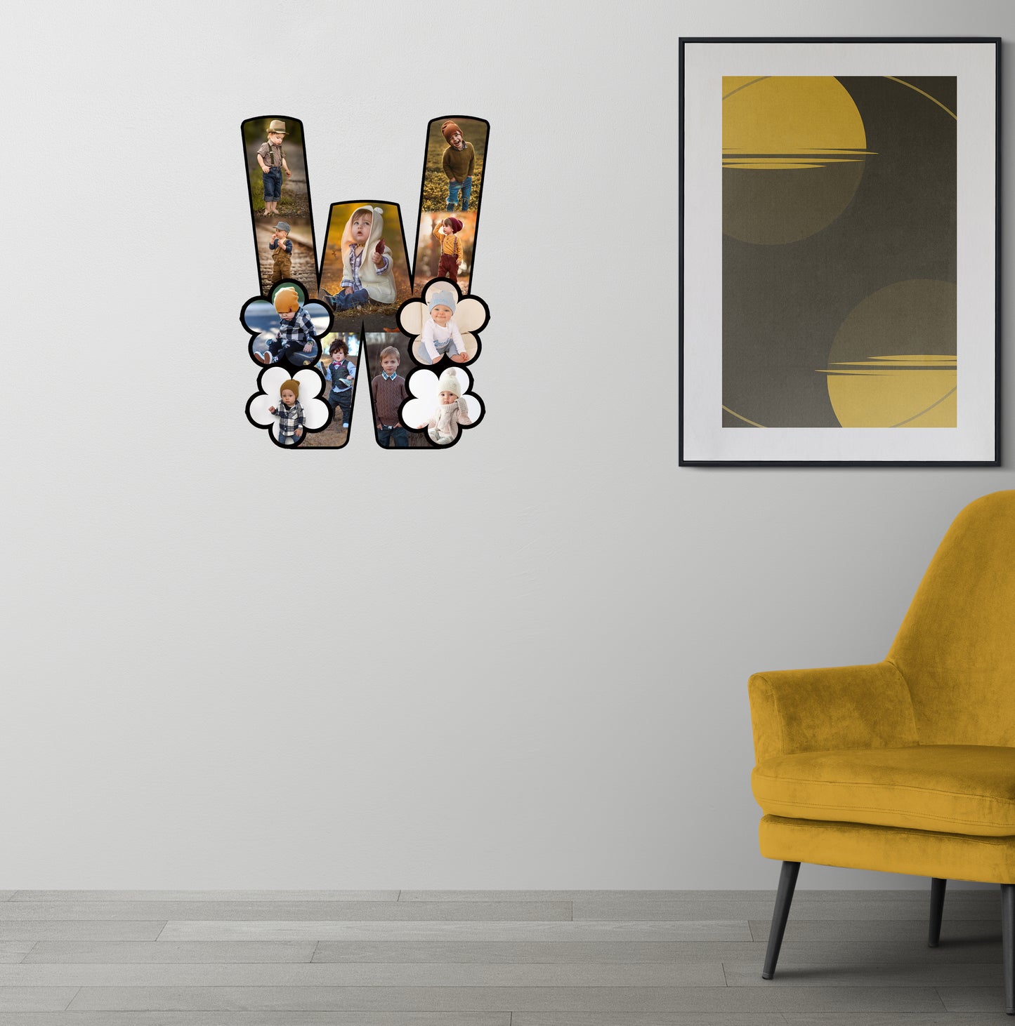 Customised Alphabet Photo Frame ( W Letter )