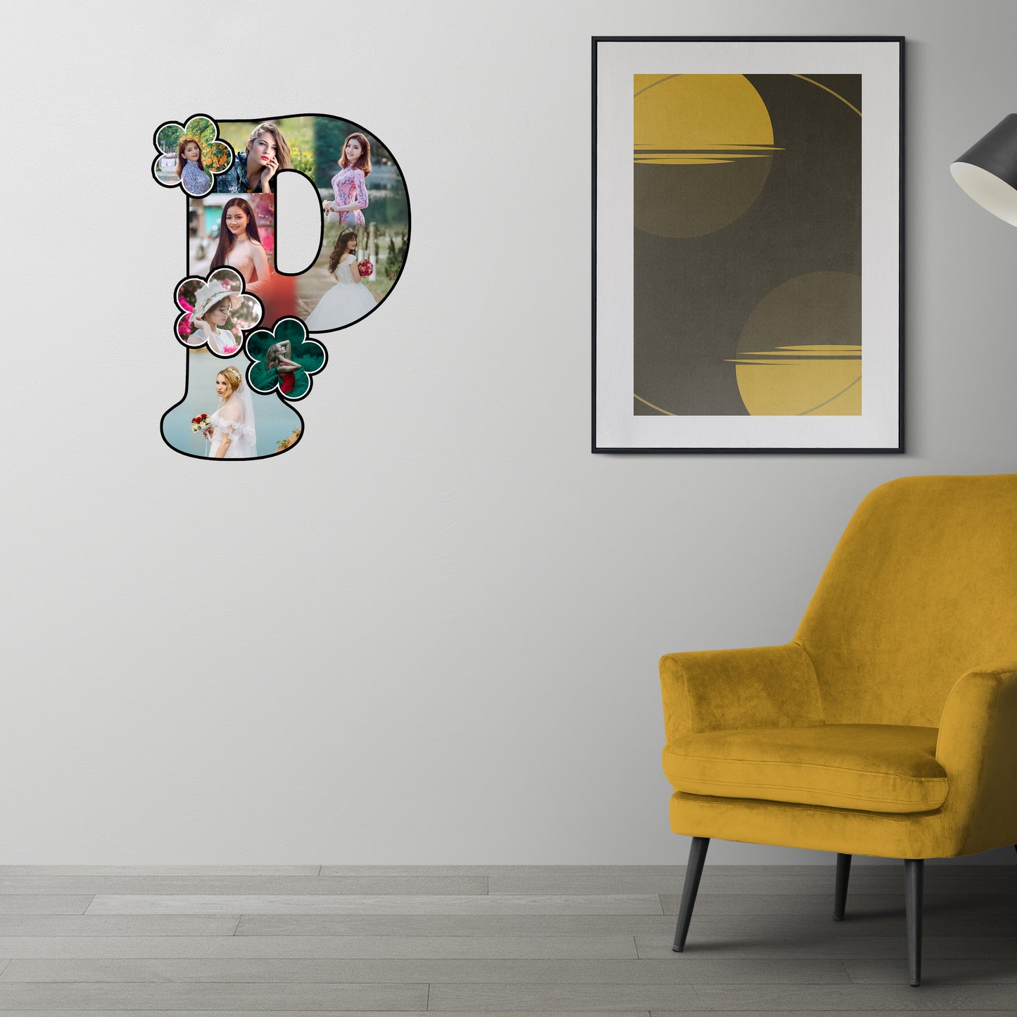 Customised Alphabet Photo Frame ( P Letter )