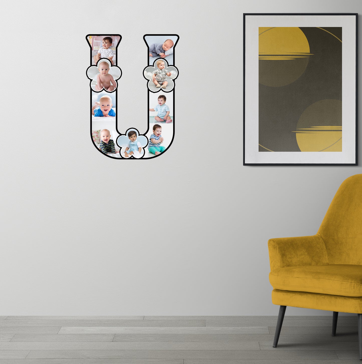 Customised Alphabet Photo Frame ( U Letter )