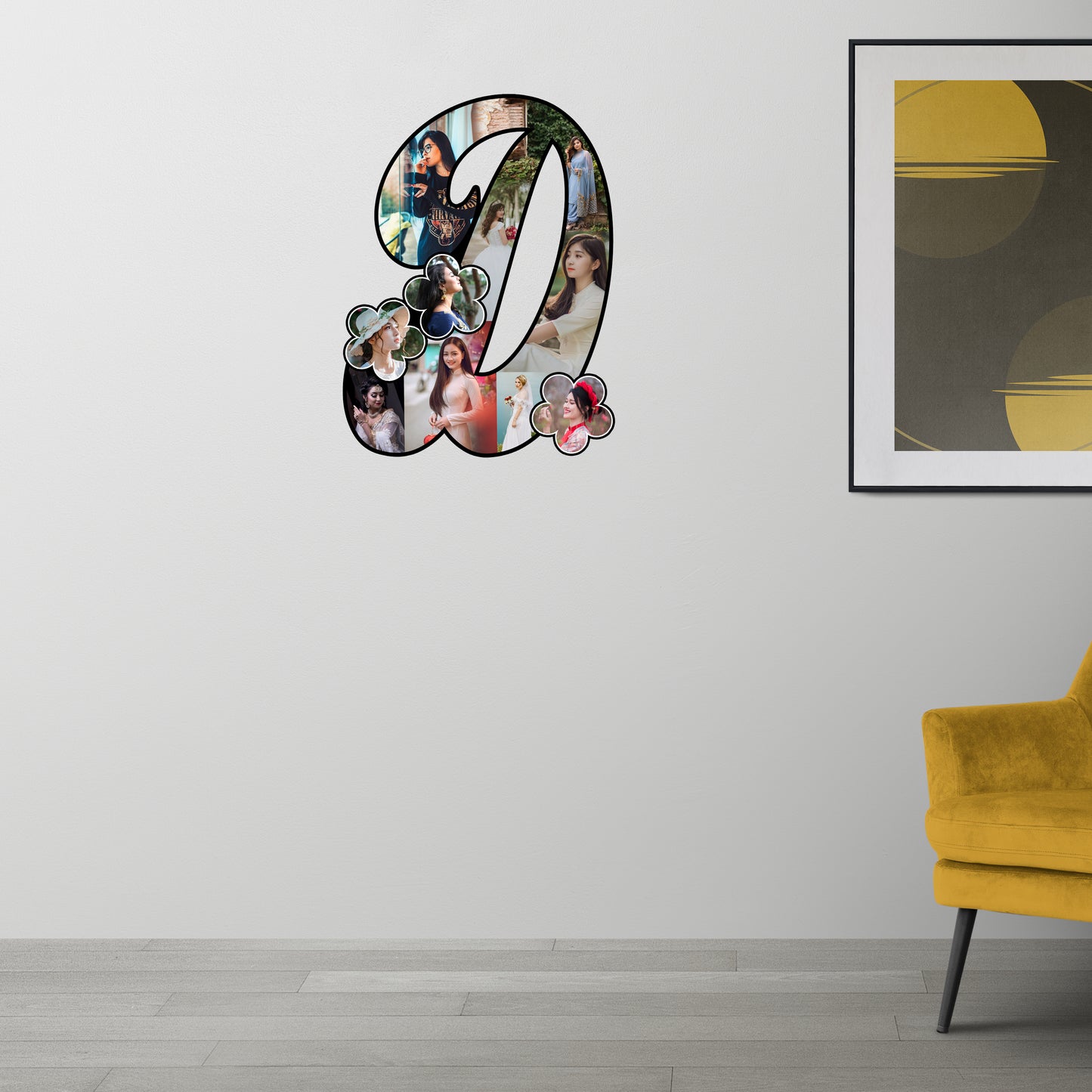 Customised Alphabet Photo Frame ( D Letter )