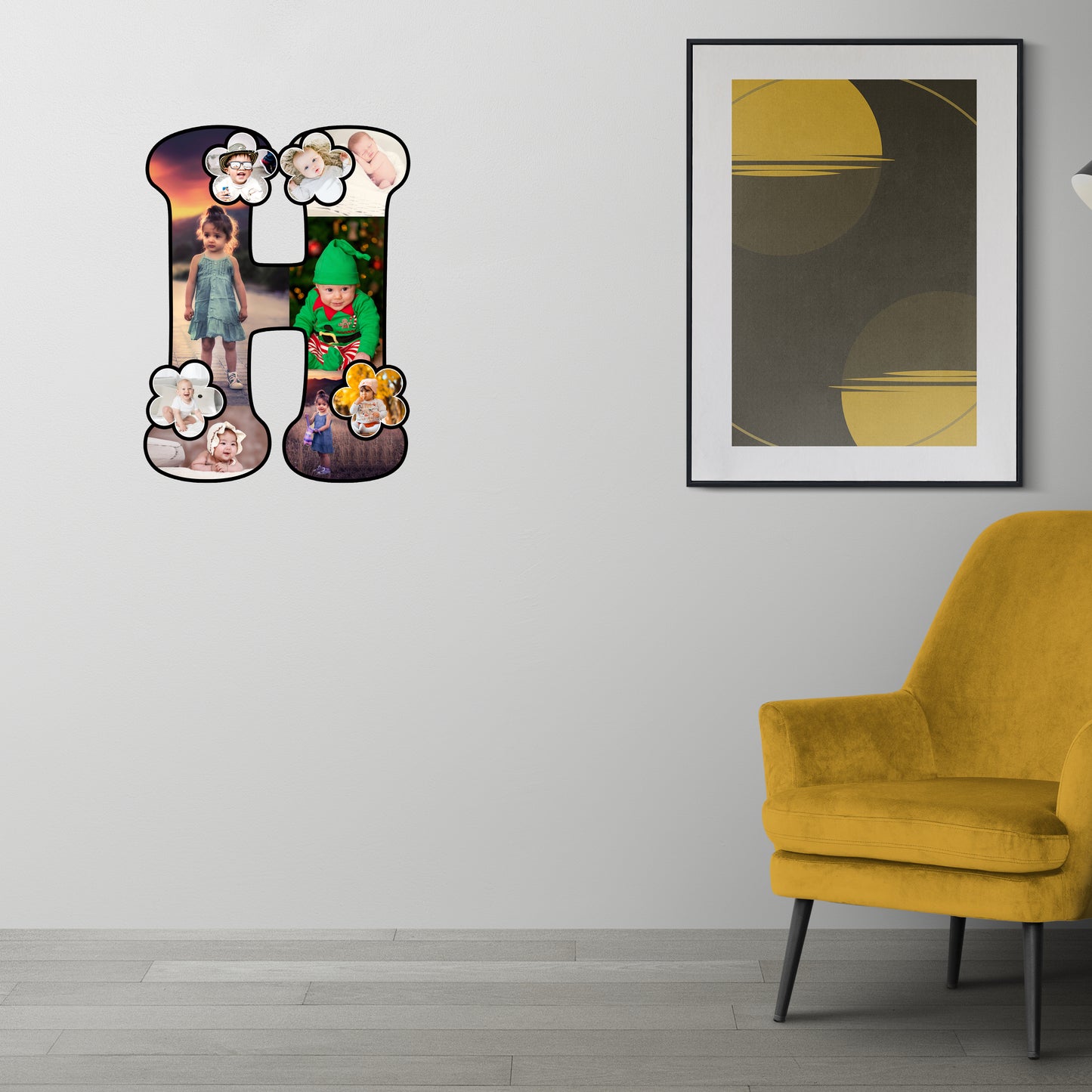 Customised Alphabet Photo Frame ( H Letter )