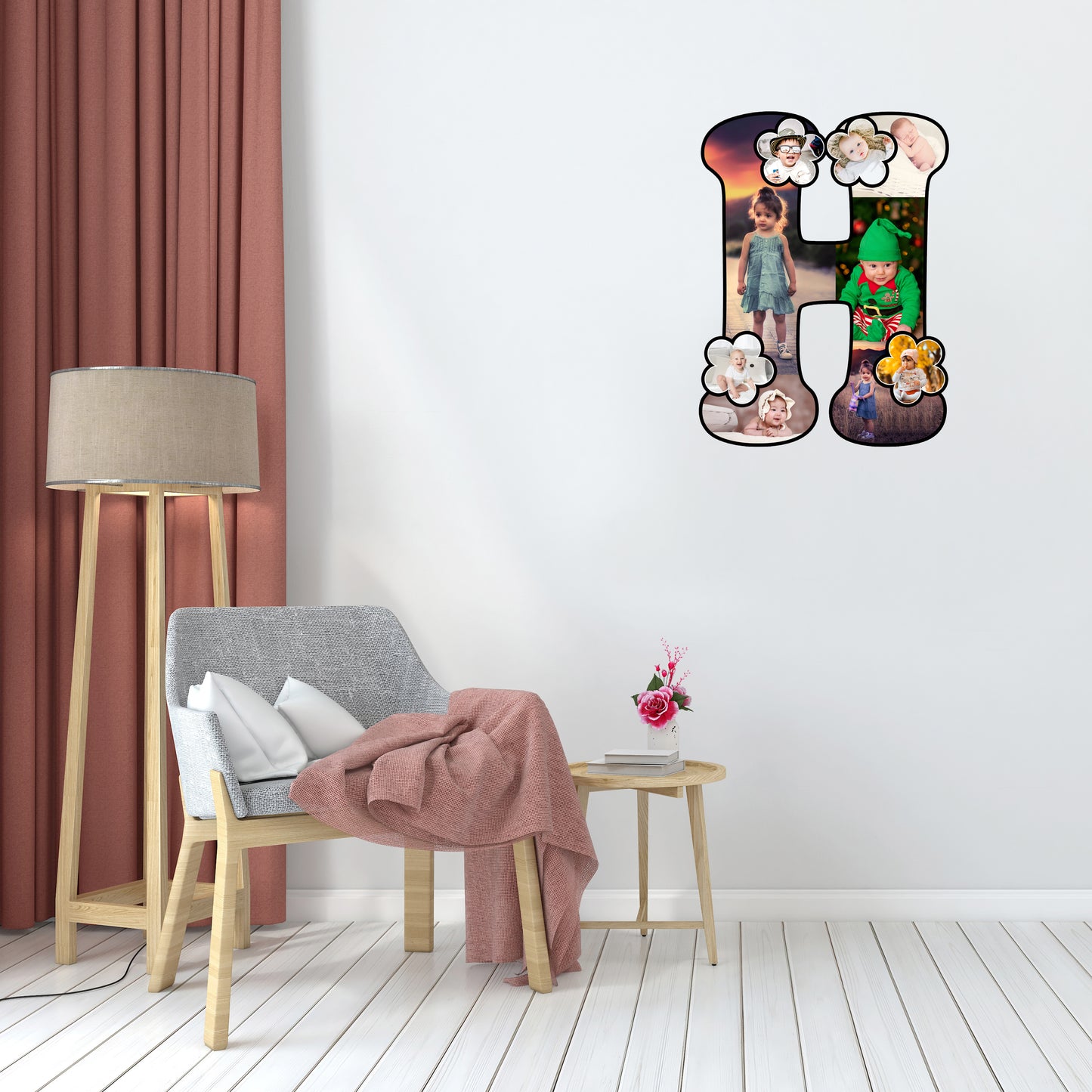 Customised Alphabet Photo Frame ( H Letter )