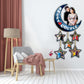 Customised Sweet Couple Moon Shape With Stars Gift for Anniversary