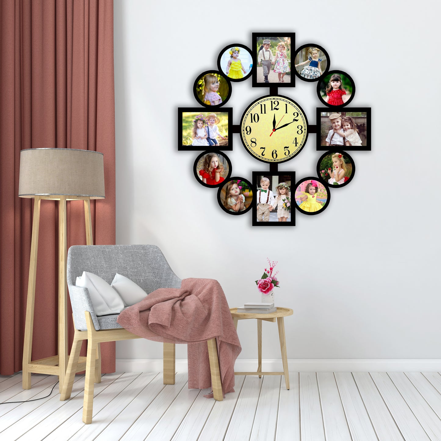 Customized Photo Clock for Family Birthday and Other Functions