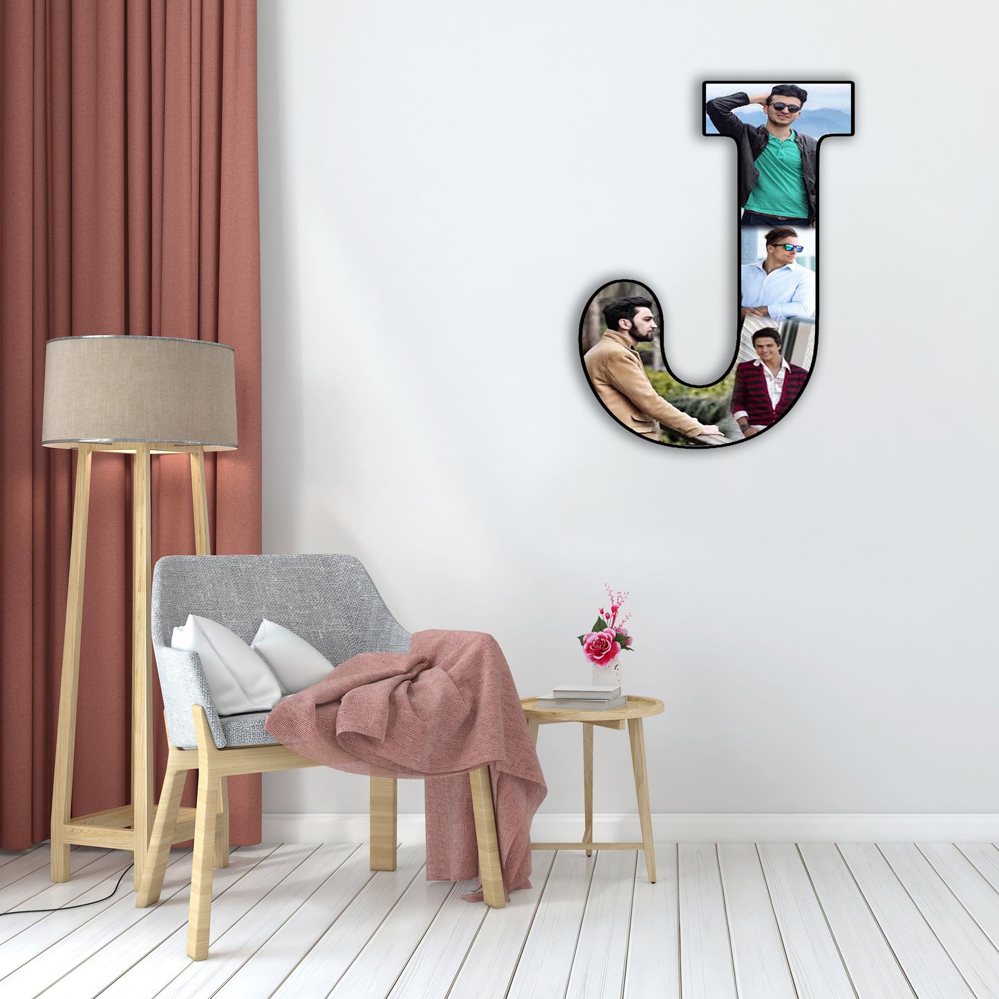 Customised Alphabet Photo Frame ( J Letter )