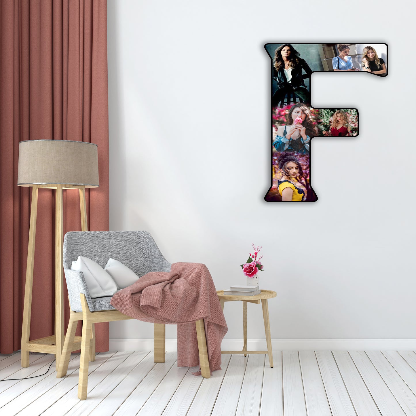 Customised Alphabet Photo Frame ( F Letter )