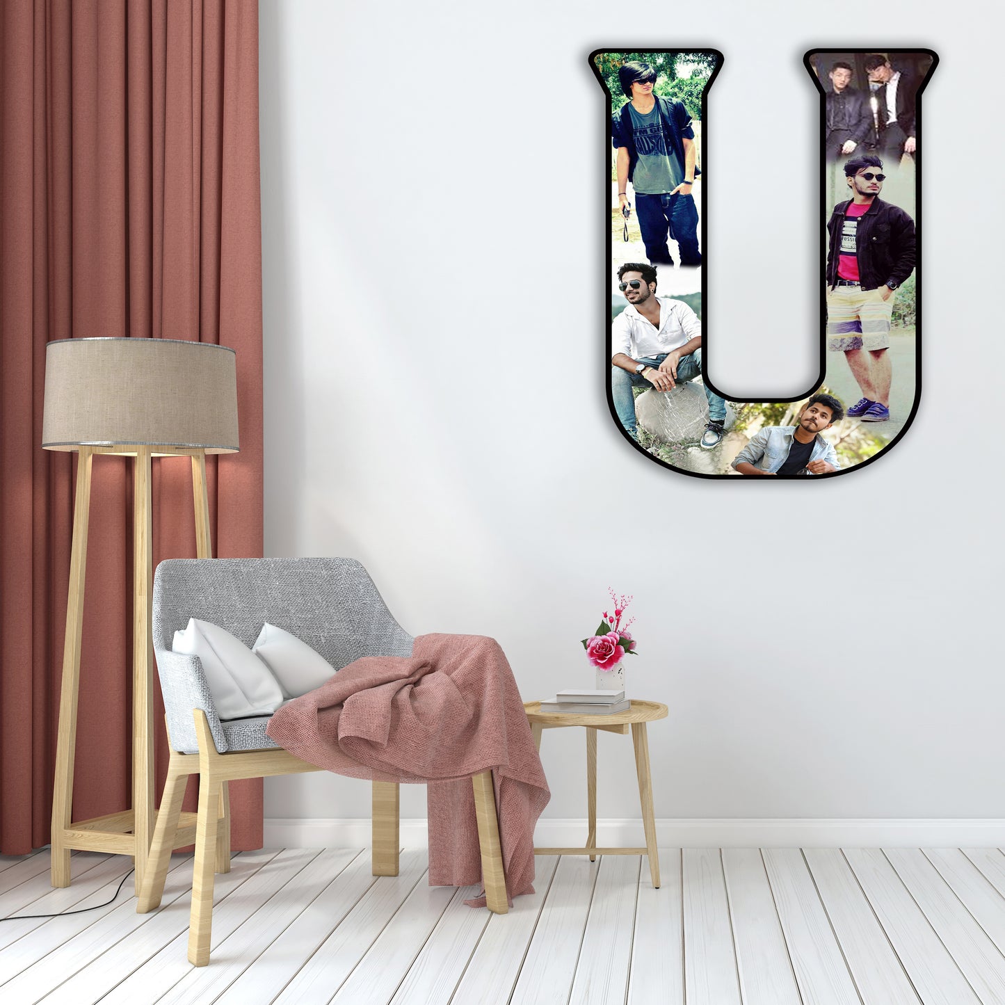 Customised Alphabet Photo Frame ( U Letter )