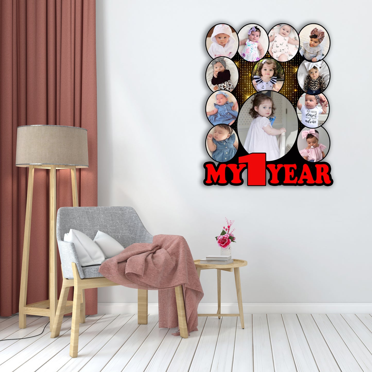 My First  Birthday Personalised Baby Photo Frames for First Birthday Gift