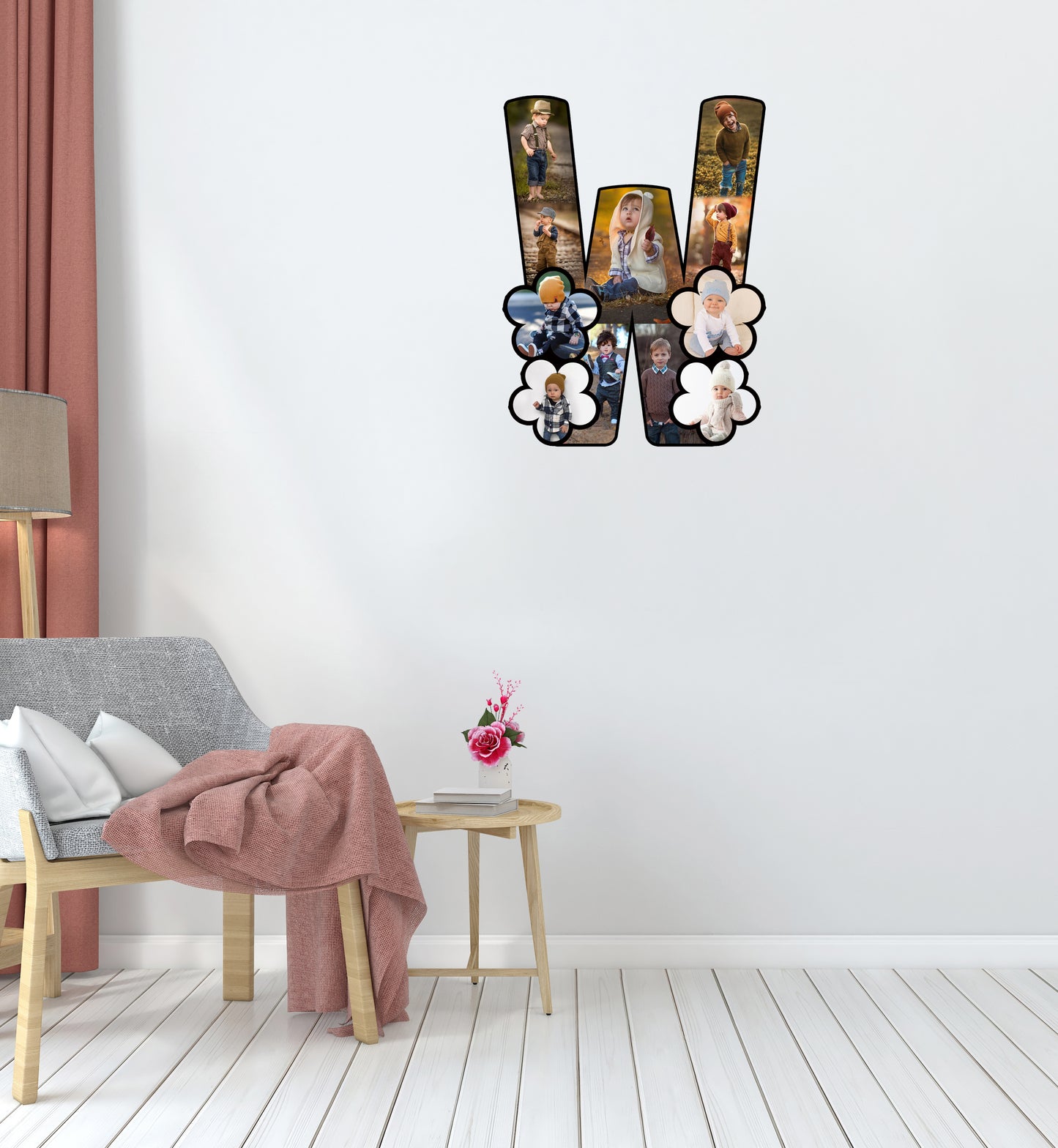 Customised Alphabet Photo Frame ( W Letter )