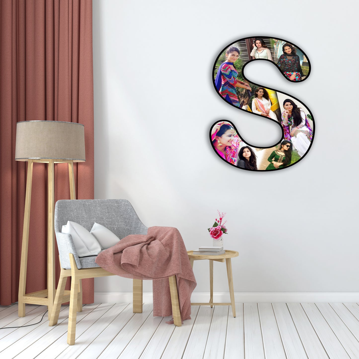 Customised Alphabet Photo Frame ( S Letter )