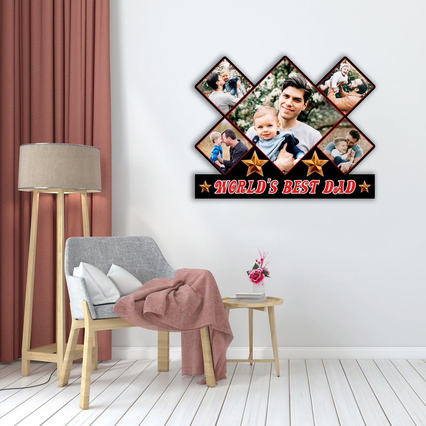 Personalised Photo Picture Frame for Fathers Day / Best Dad Picture Frame