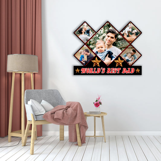 Personalised Photo Picture Frame for Fathers Day / Best Dad Picture Frame