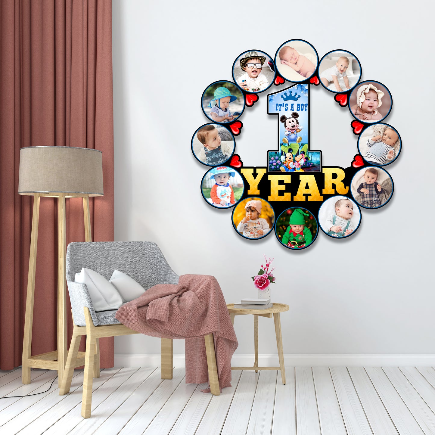 Personalized Photo Frame For Baby First Birthday