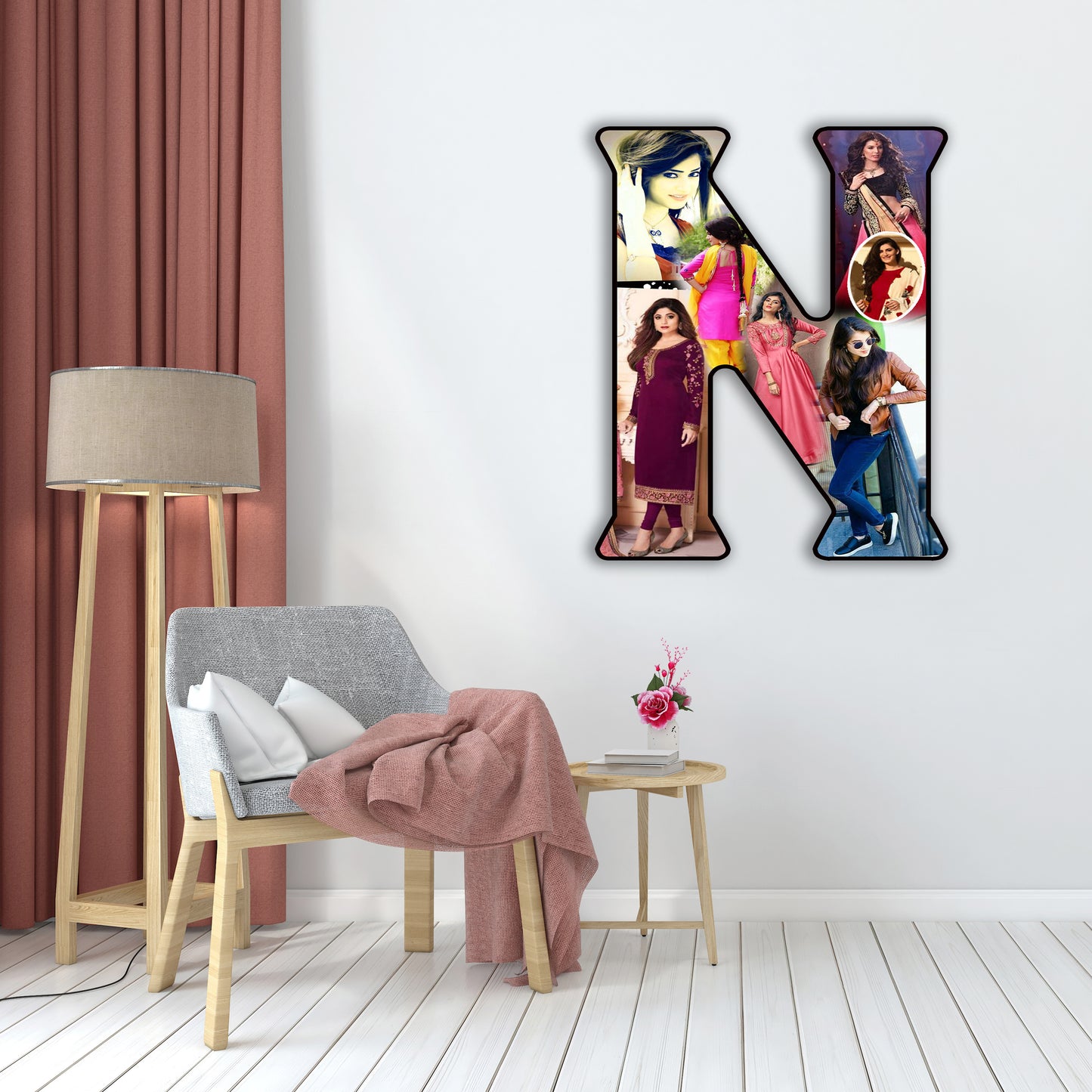 Customised Alphabet Photo Frame ( N Letter )