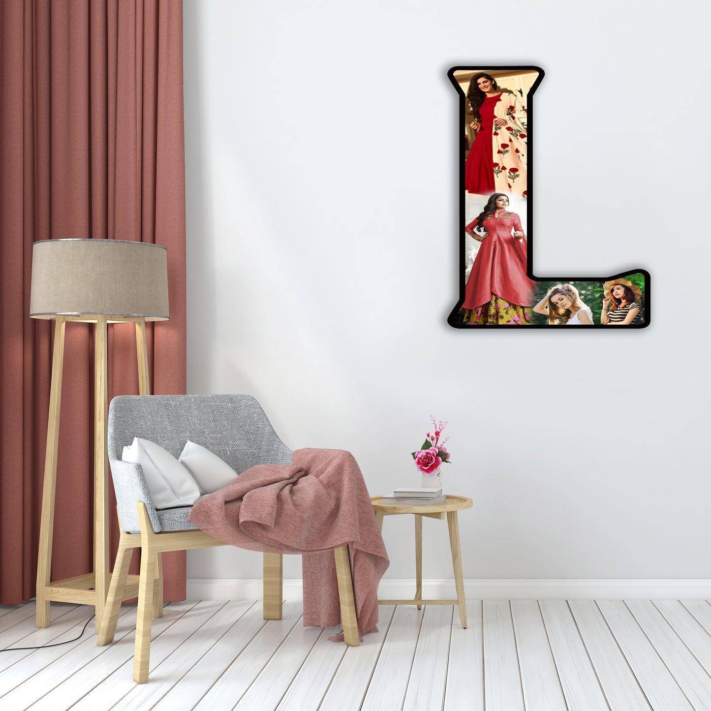 Customised Alphabet Photo Frame ( L Letter )