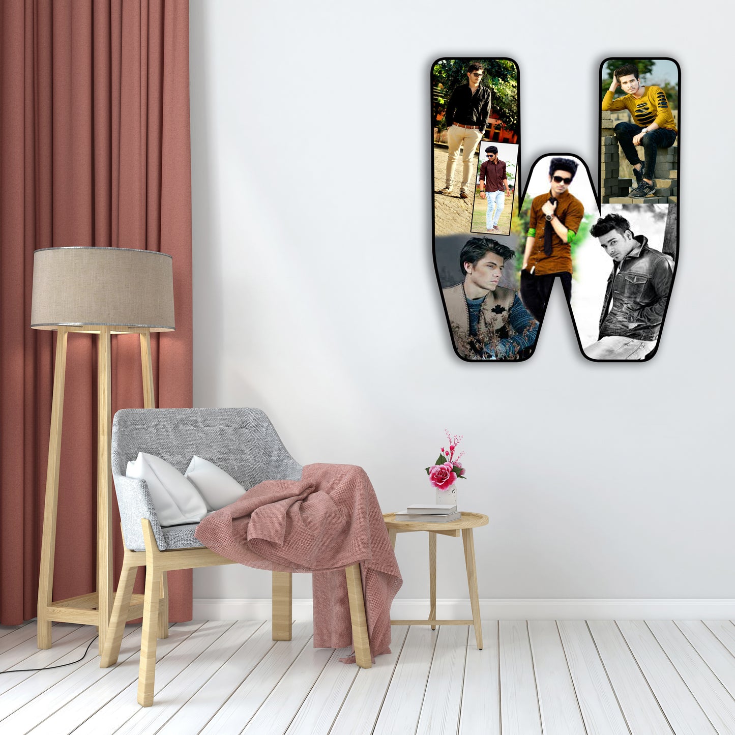 Customised Alphabet Photo Frame ( W Letter )