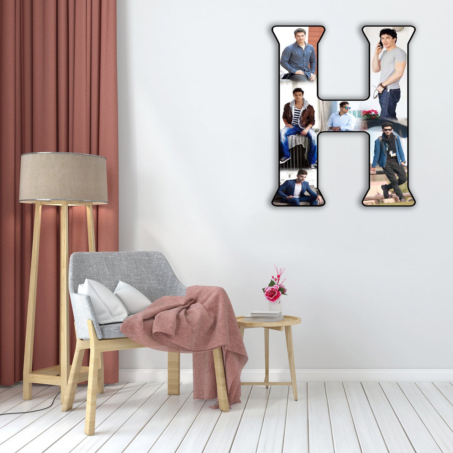 Customised Alphabet Photo Frame ( H Letter )