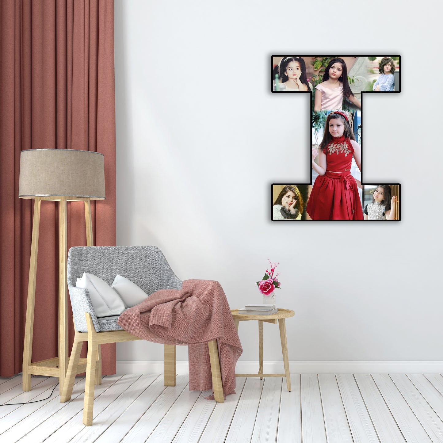 Customised Alphabet Photo Frame ( I Letter )