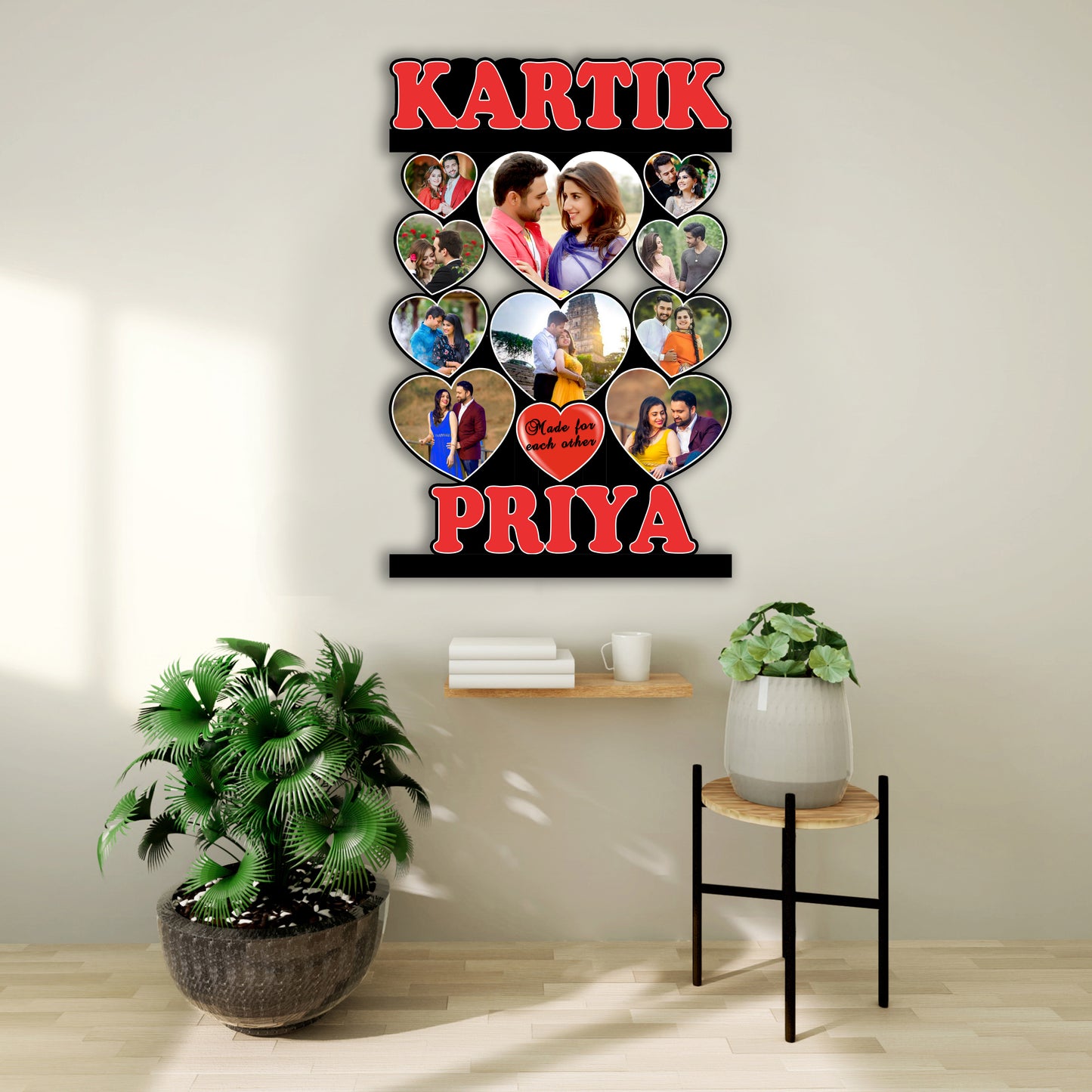 Customized Couple Name Photo Frame Home Decorations