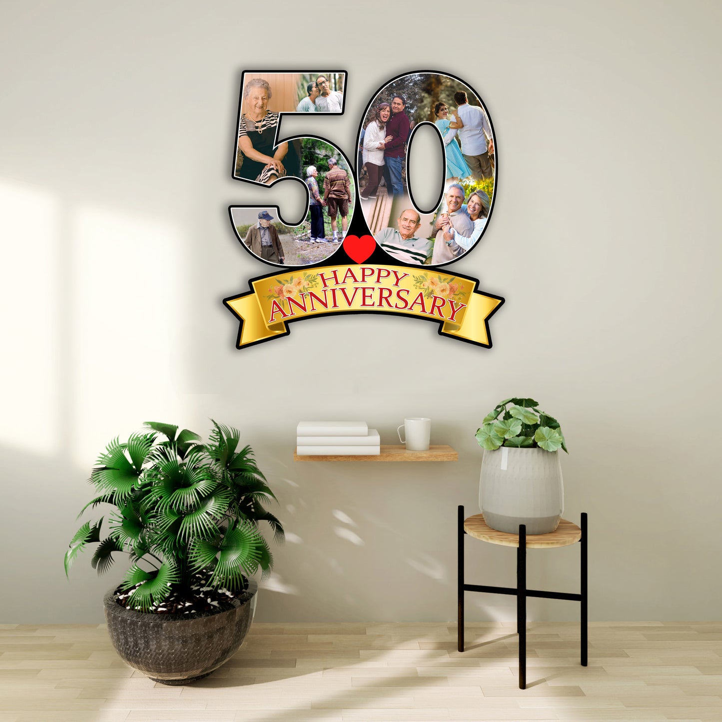 Personalized 50th Happy Anniversary Gift For Family