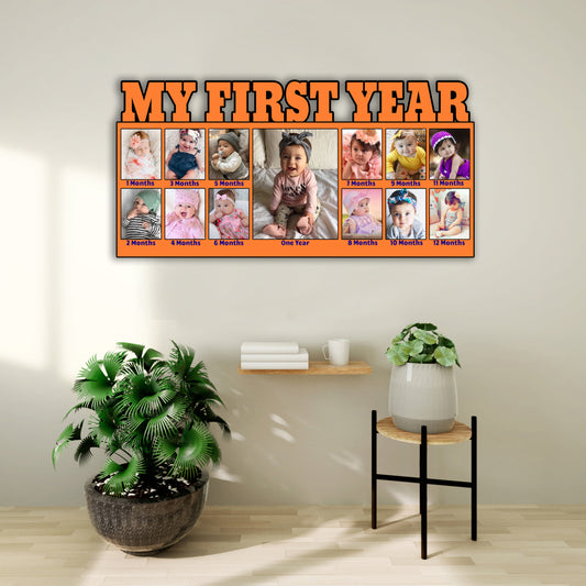Customised Photo Frame Gift For Baby Boy  First Year