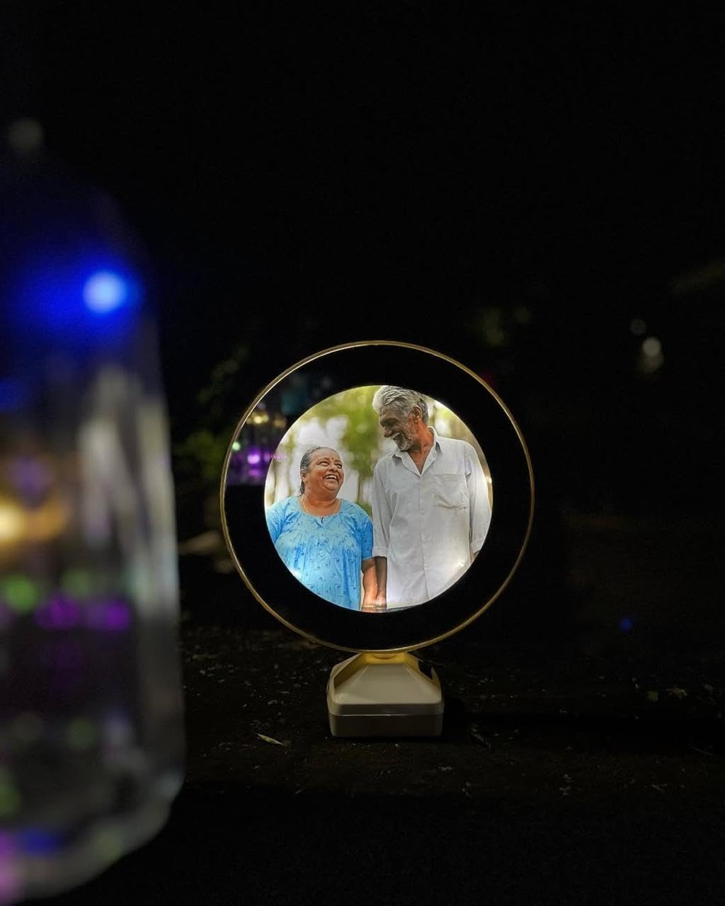 Customised Magic Mirror Photo Frame With Light Photos