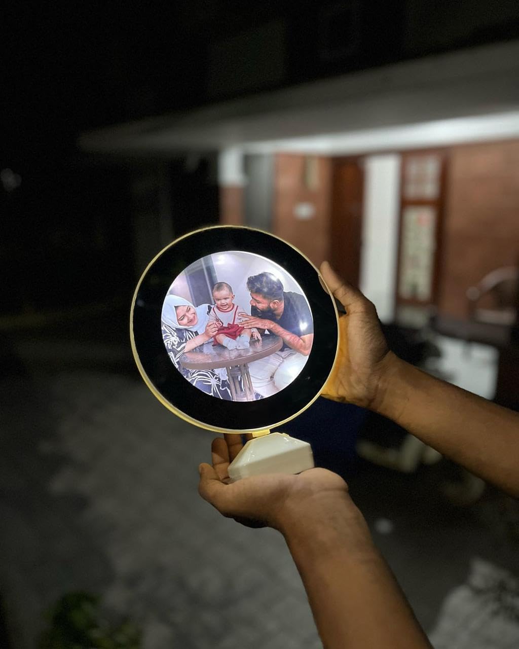 Customised Magic Mirror Photo Frame With Light Photos