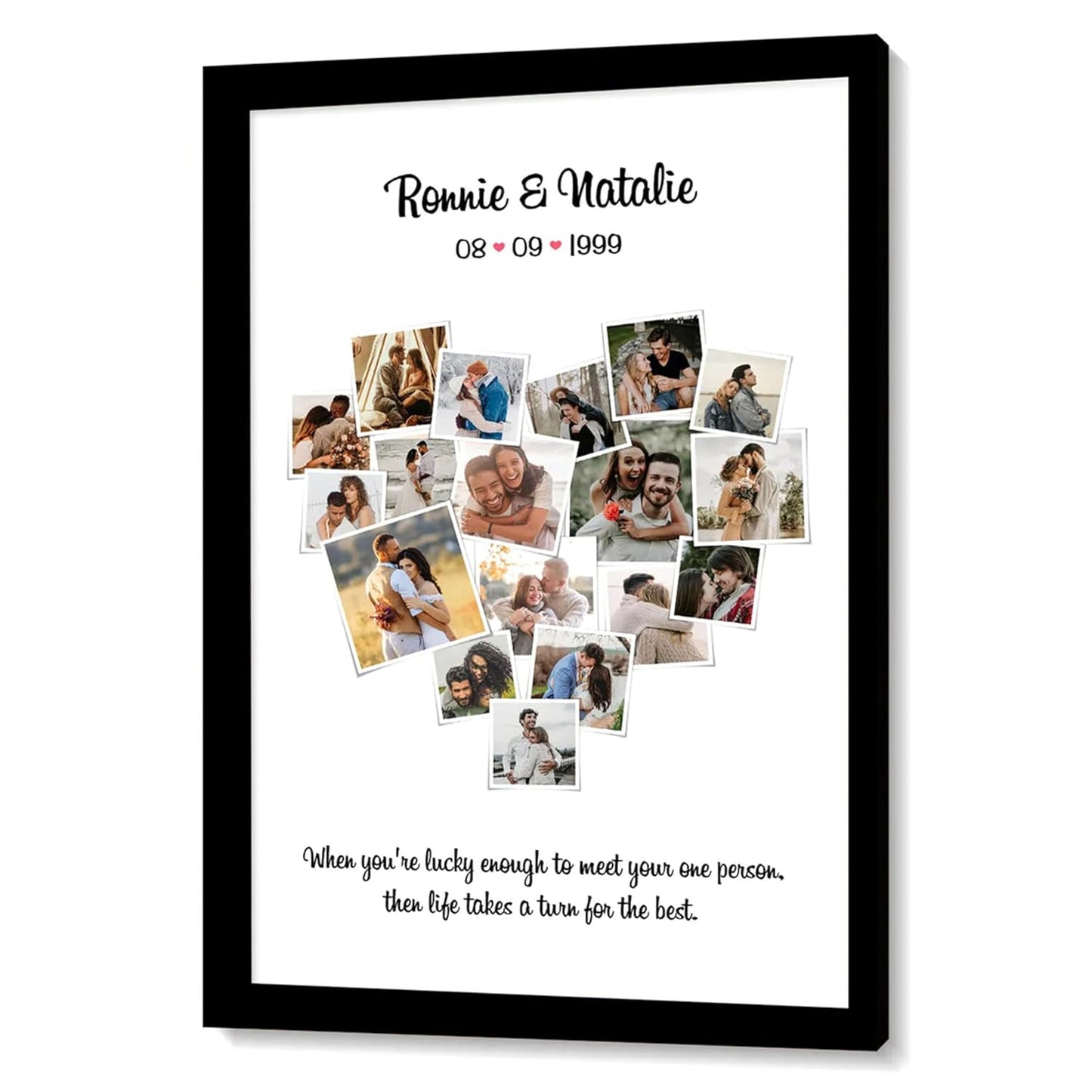 Personalized  Photot Frame and Your Customized Text for Couples