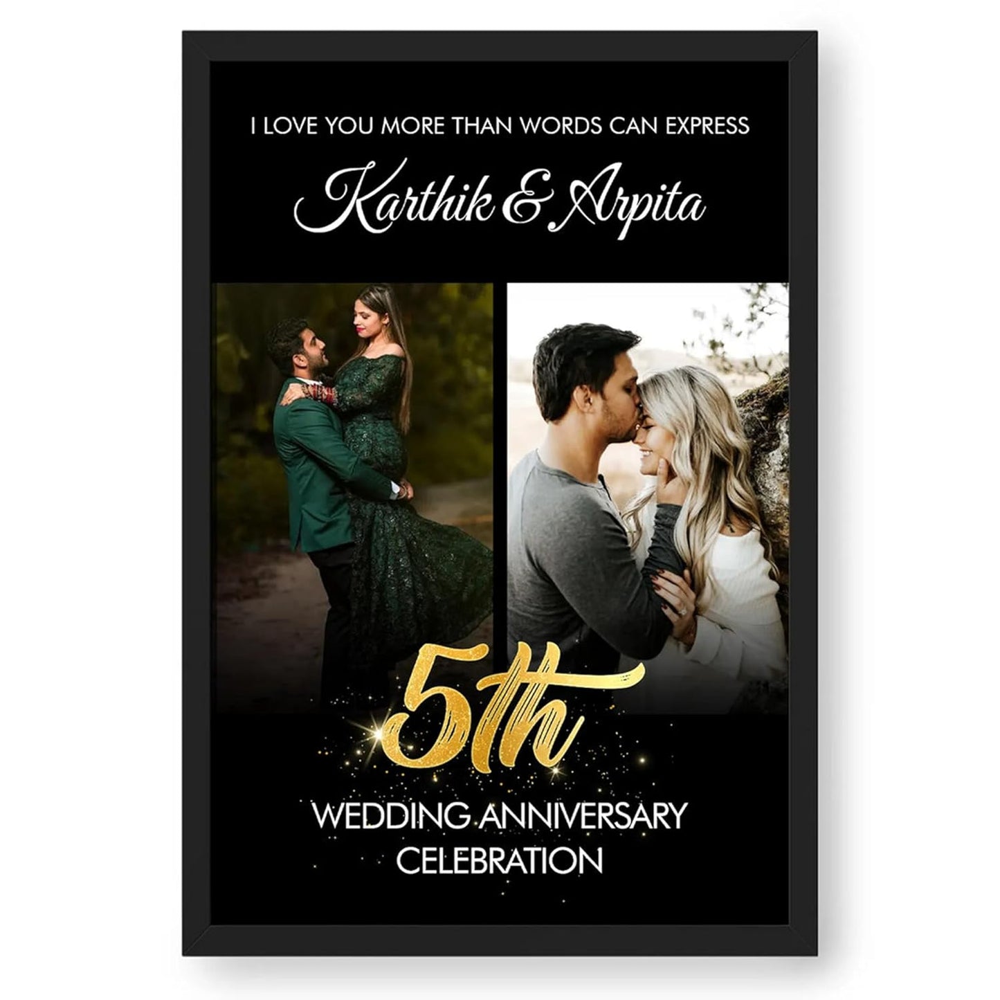 Personalized Photo Frame Ideal Birthday Anniversary, Wedding Gift