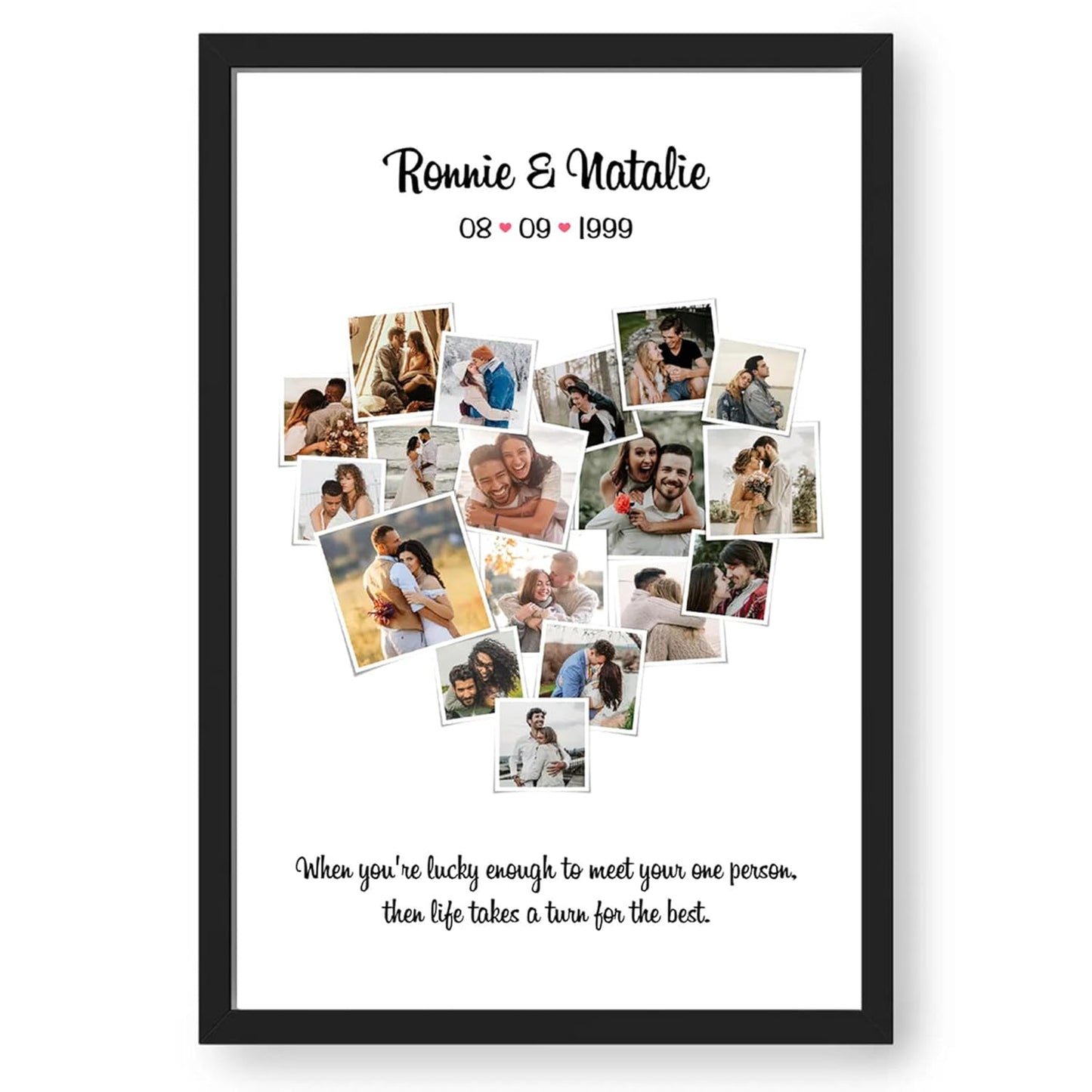 Customized Photo Frame with Text Anniversary,weeding