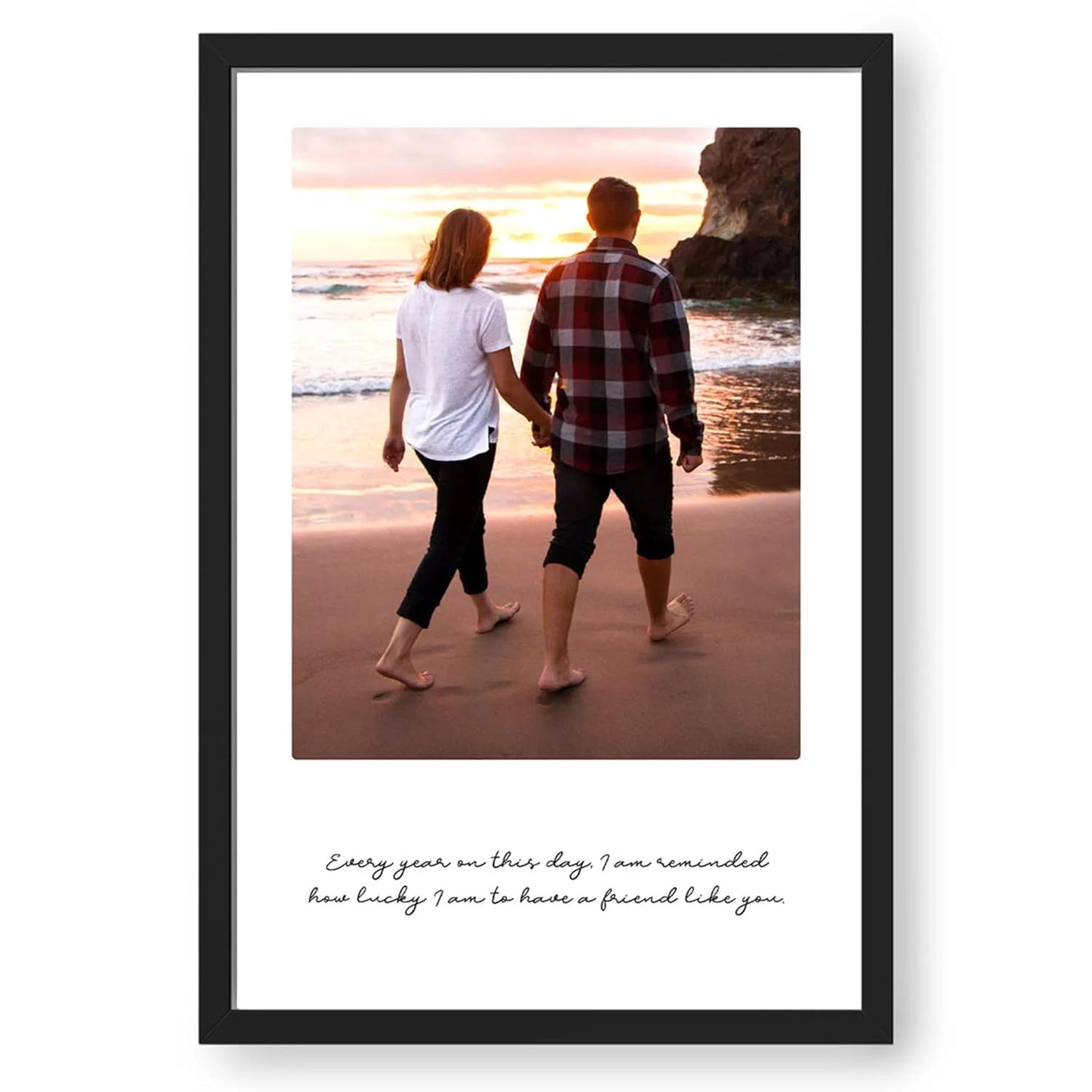 Customised Photo Frame with Customized Text Gift for Birthdays, Weddings