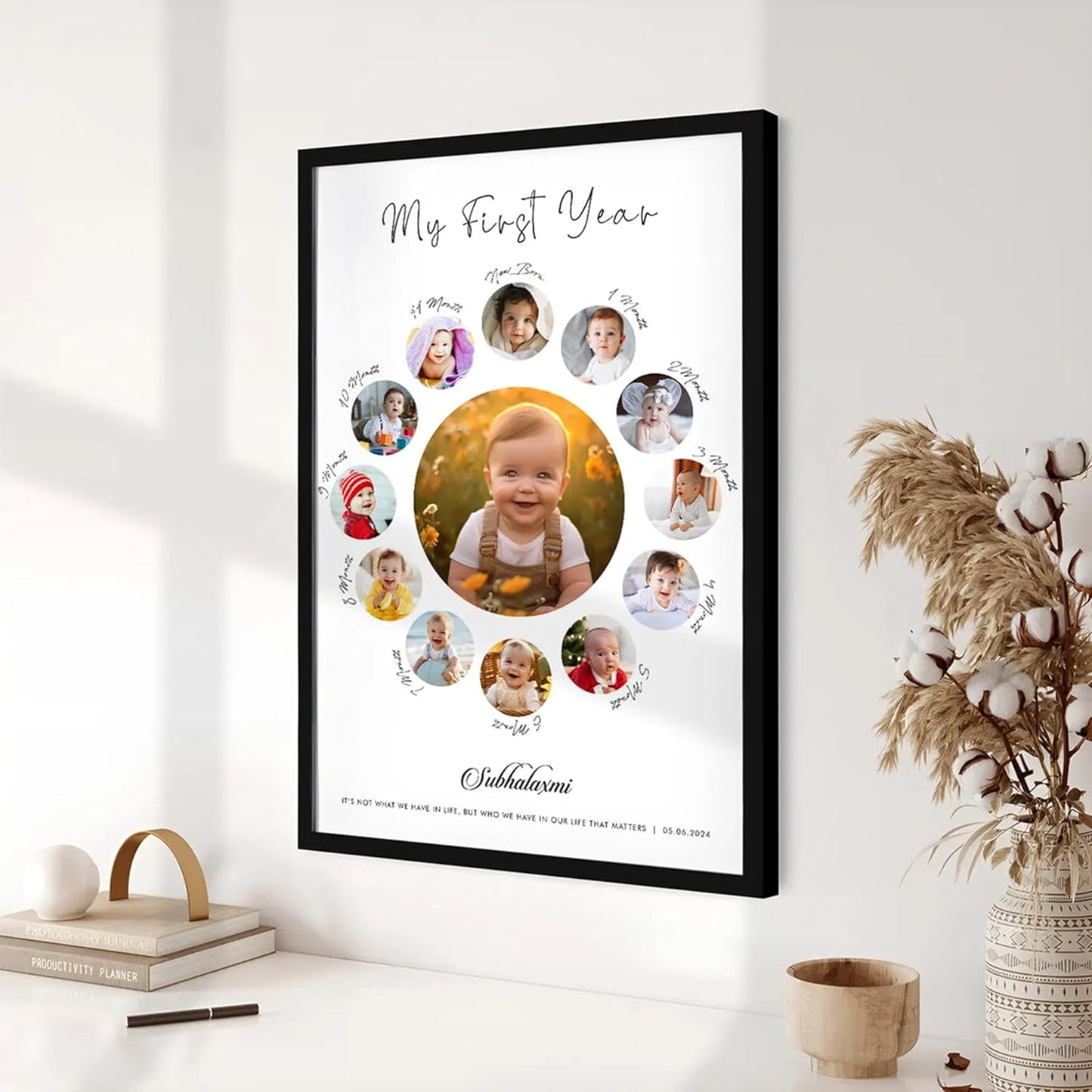 Personalized Photo Frame and Your Customized Text for Birthday Anniversary