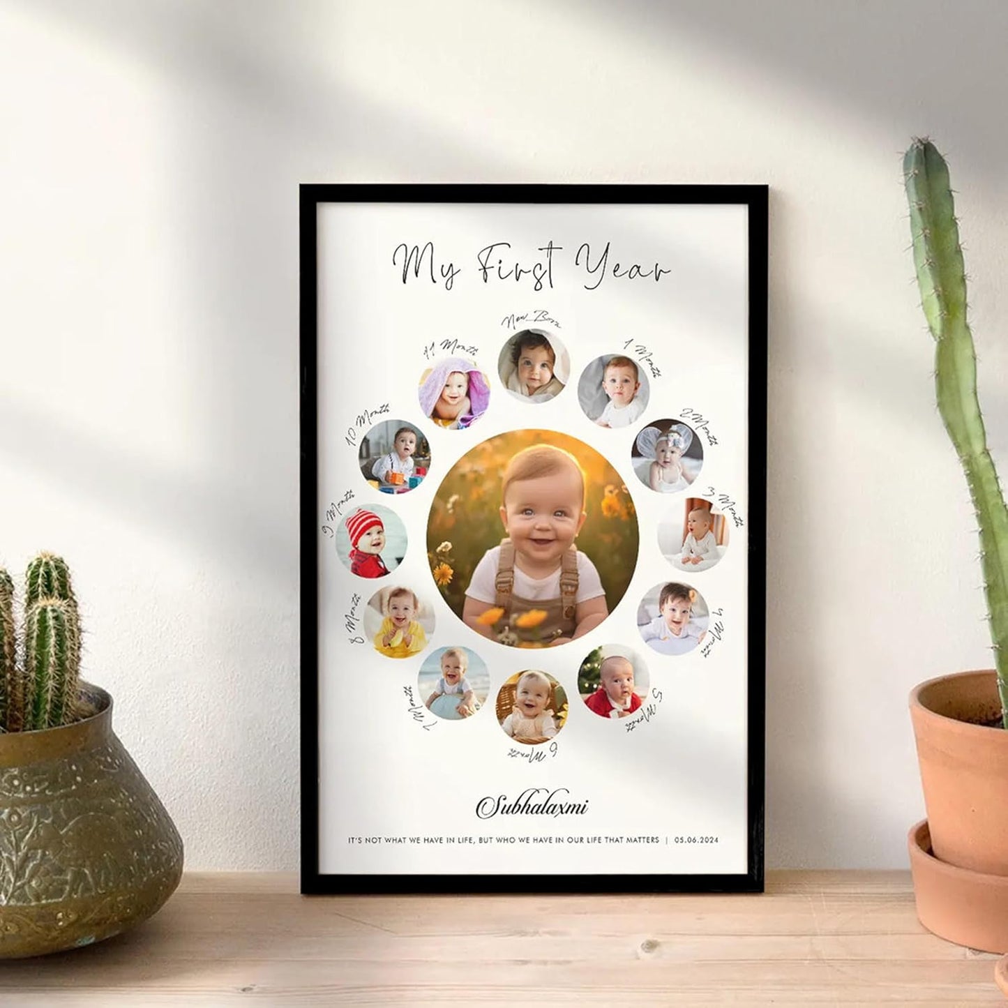Personalized Photo Frame and Your Customized Text for Birthday Anniversary