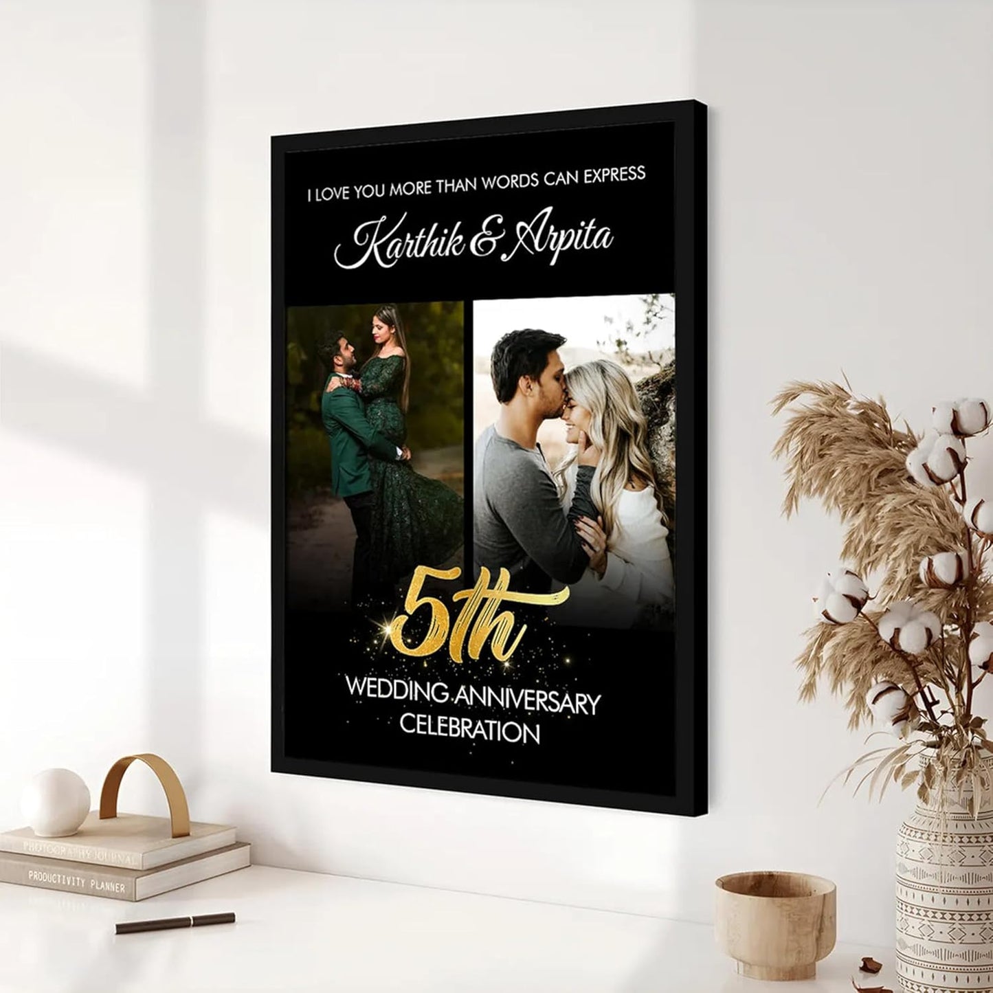 Personalized Photo Frame Ideal Birthday Anniversary, Wedding Gift