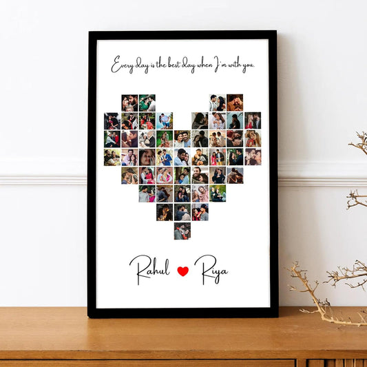 Customized Photo Frame and Your Customized Text for Couples, Friends