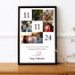 Personalized Photo Frame and Your Customized Text for Couples & Birthday