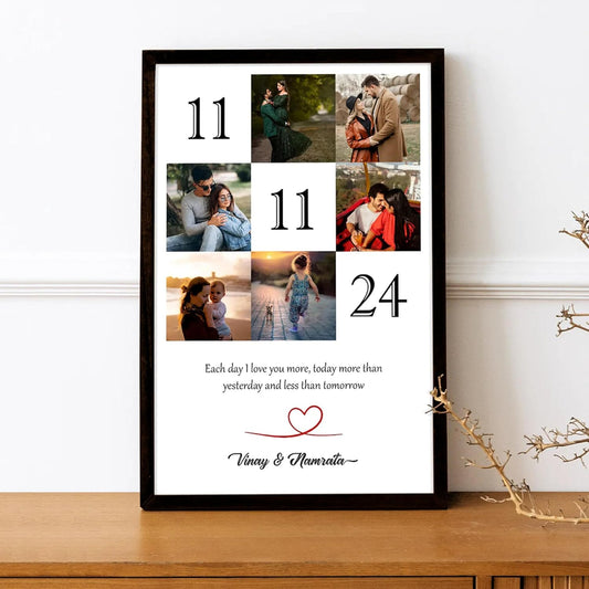 Personalized Photo Frame and Your Customized Text for Couples & Birthday