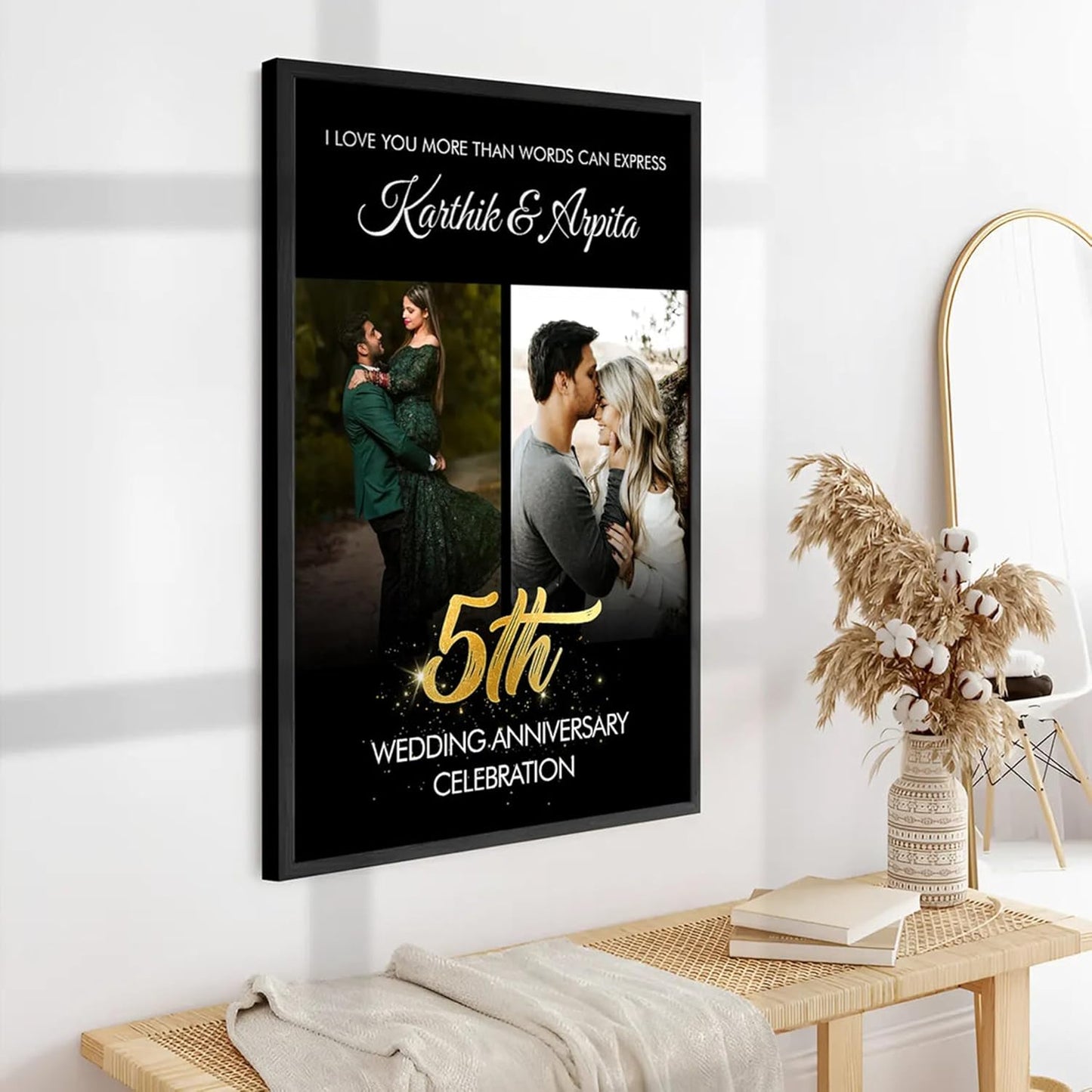 Personalized Photo Frame Ideal Birthday Anniversary, Wedding Gift