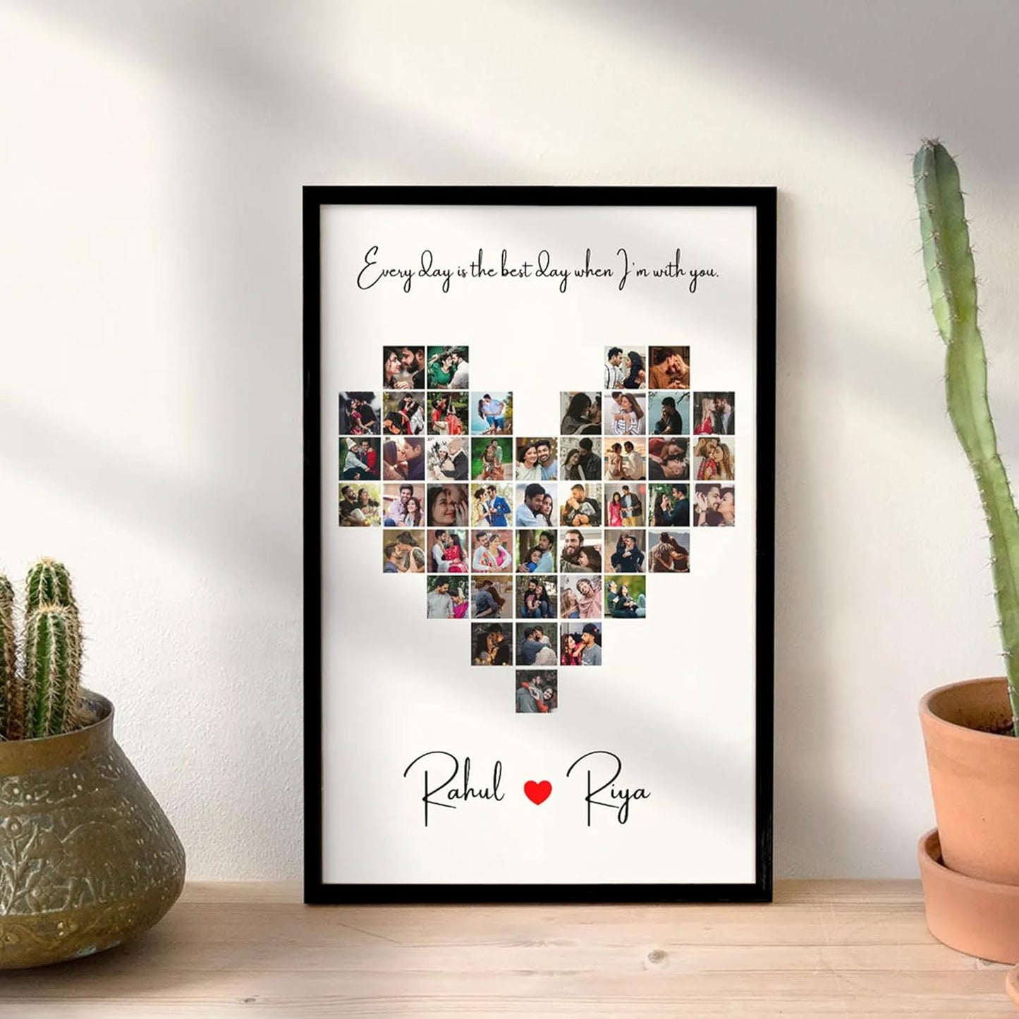 Customized Photo Frame and Your Customized Text for Couples, Friends
