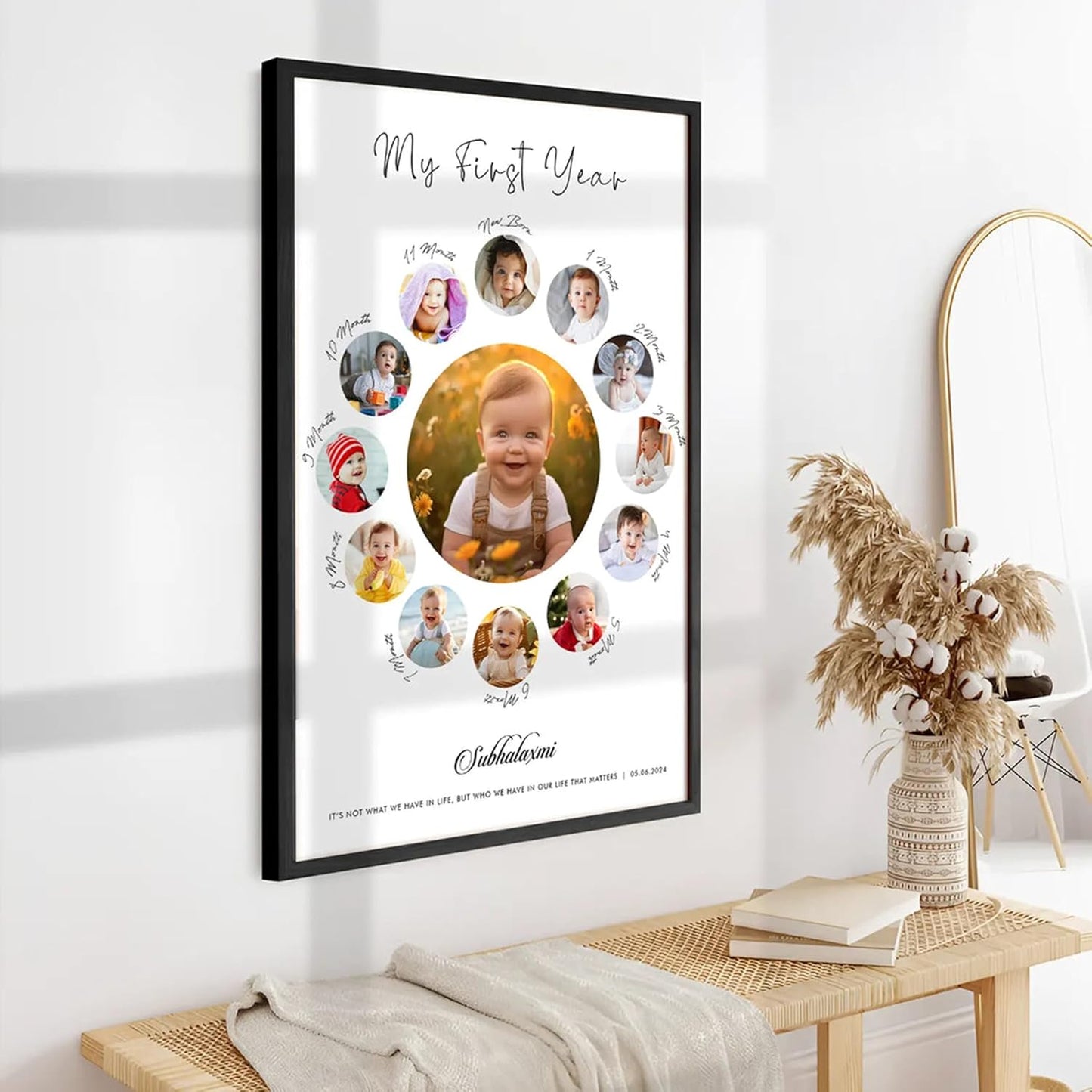 Personalized Photo Frame and Your Customized Text for Birthday Anniversary