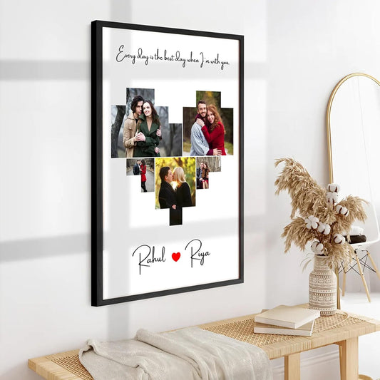 Personalized Photo Frame and Your Customized Text Gift for Couples