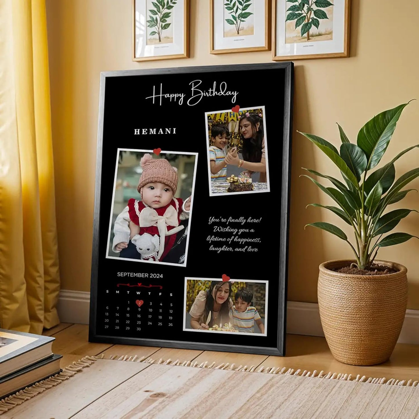 Customised Photo Frame with Customized Text Gift for Birthdays, Anniversary