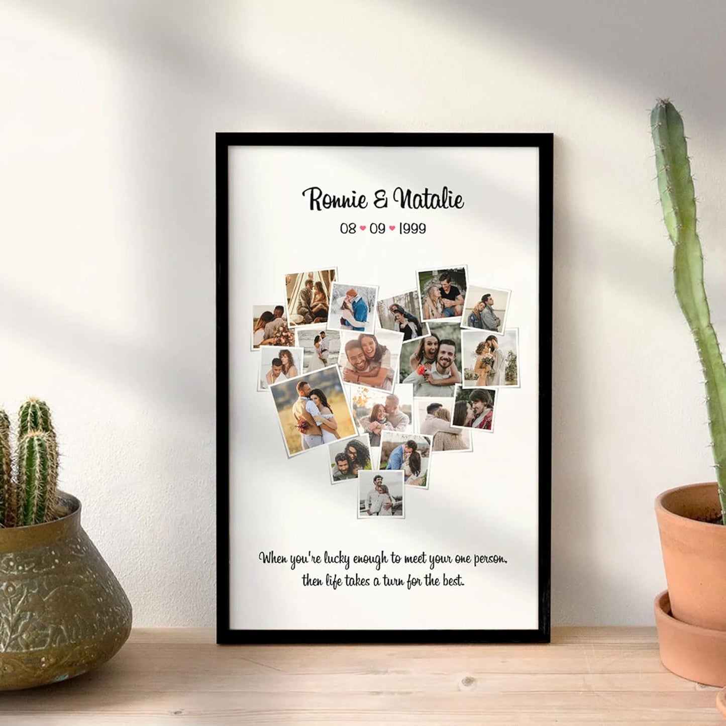 Personalized  Photot Frame and Your Customized Text for Couples