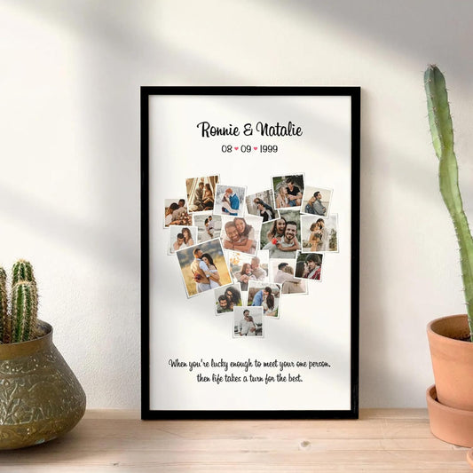 Customized Photo Frame with Text Anniversary,weeding