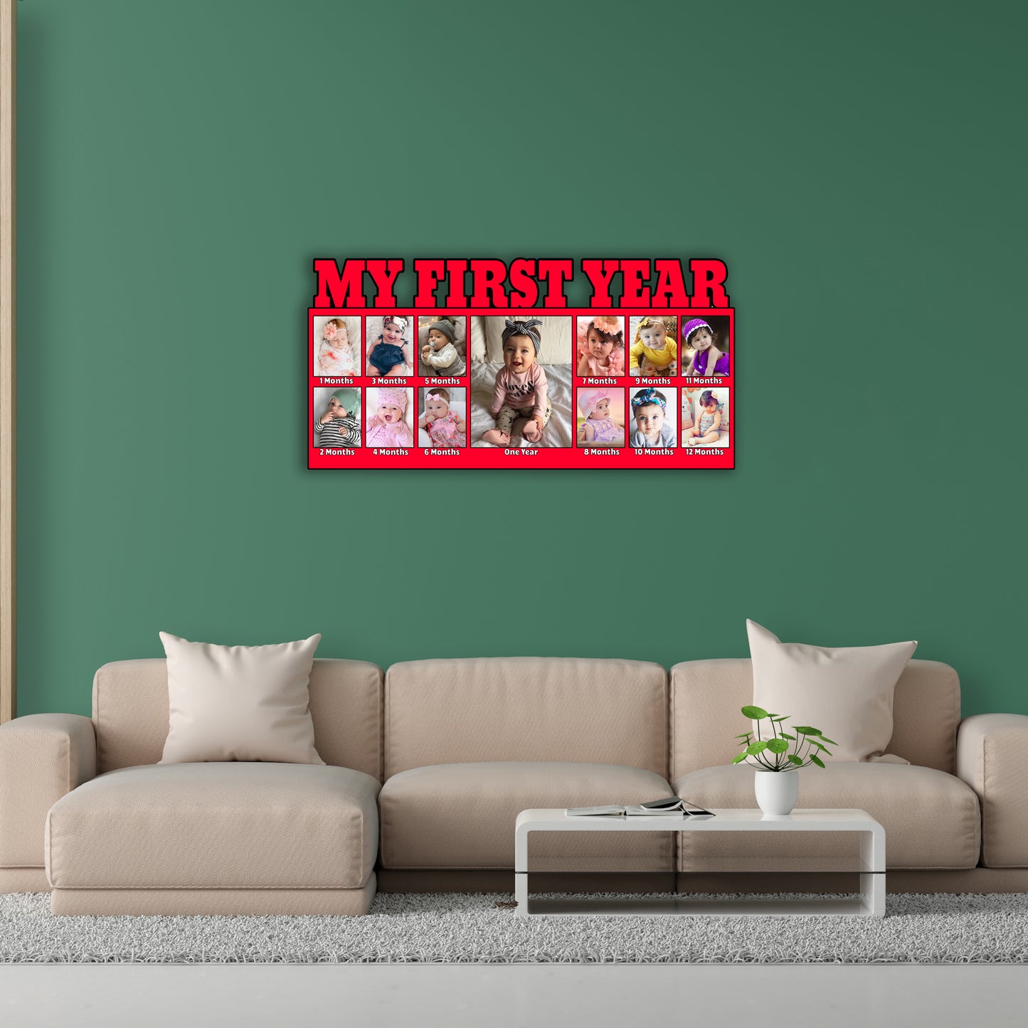 Customised My First year Baby Photo Frames For Gifts and Home Decor