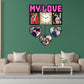 Personalised Photo Frames with Clock for Couple